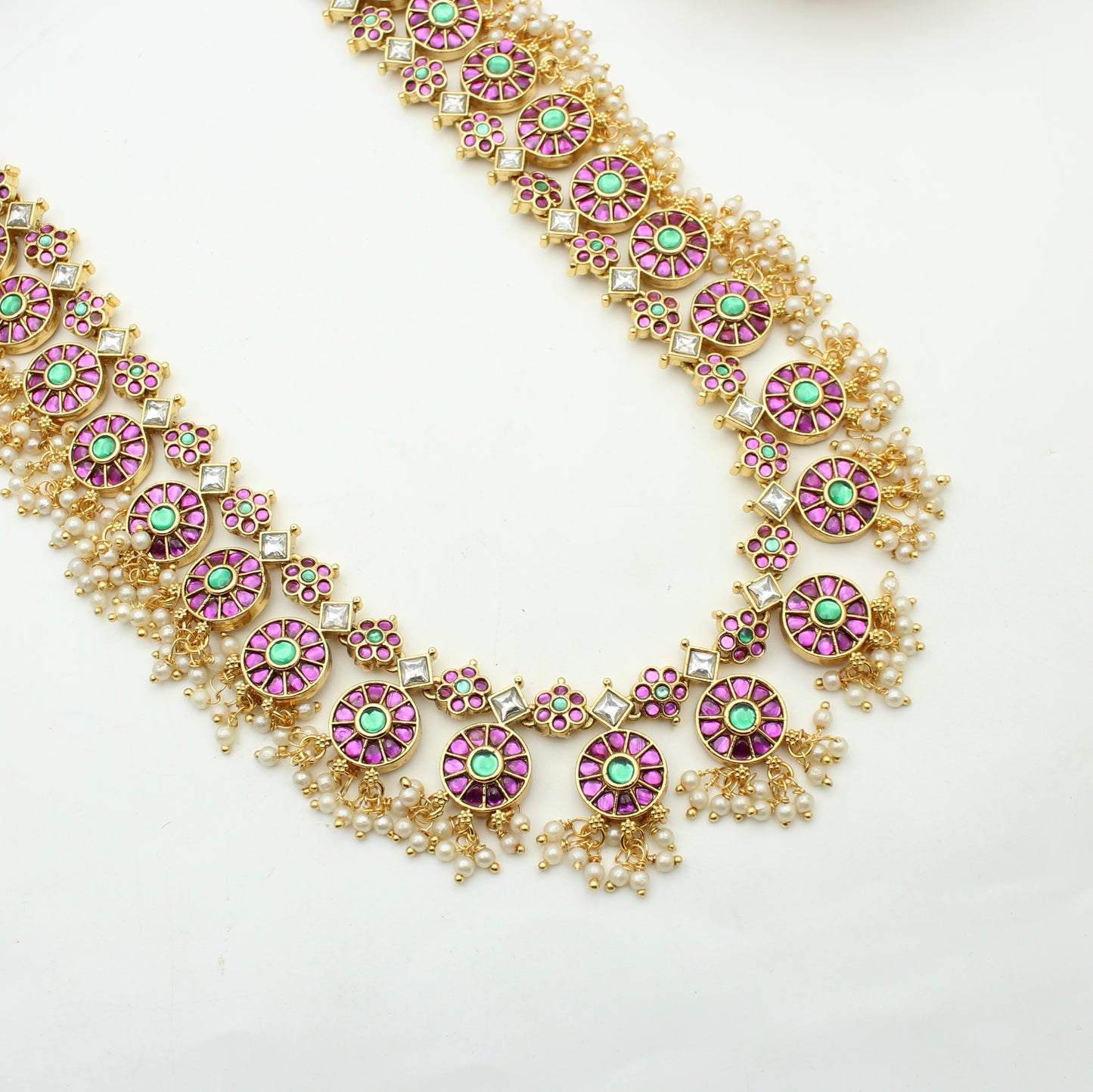 41931 Jadau Bottumala Long Necklace Set