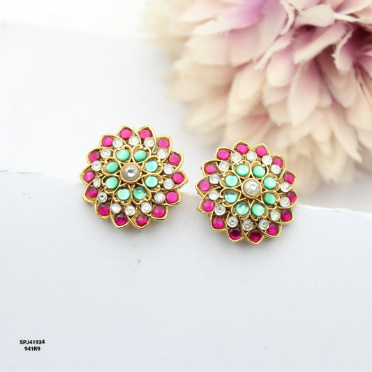 41934 Jadau Multi Stone Stone Push Back
