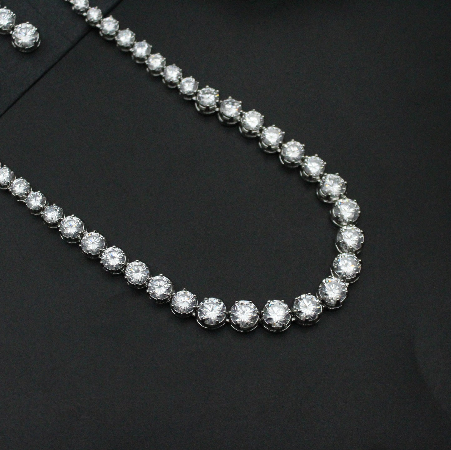 41965 Platinum Single Line Necklace