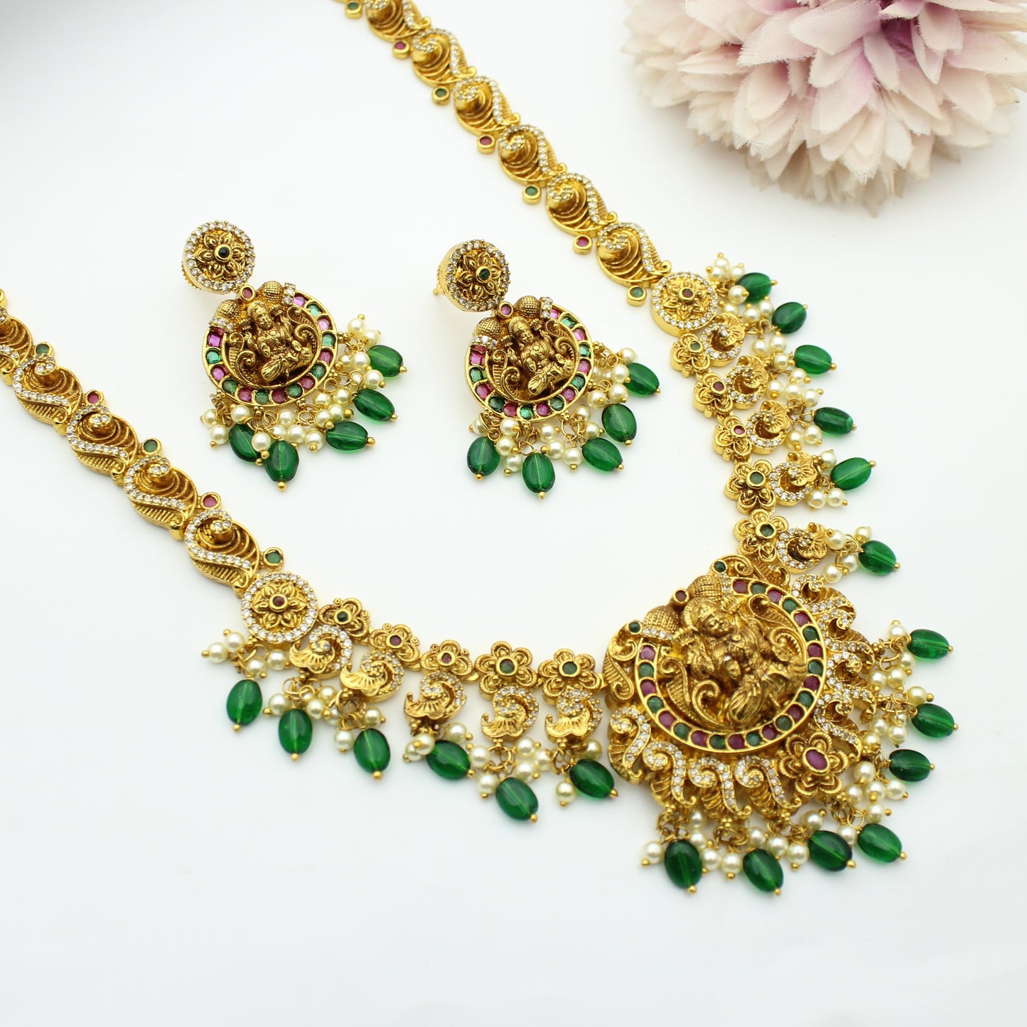 41983  Nakshi Laxmi Long Necklace Set