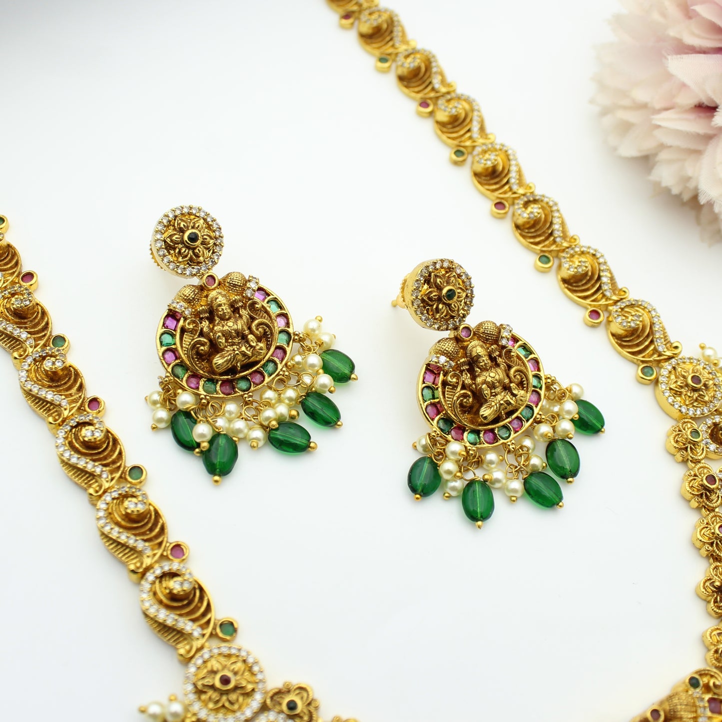 41983  Nakshi Laxmi Long Necklace Set