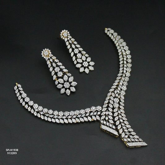 Real diamond look necklace