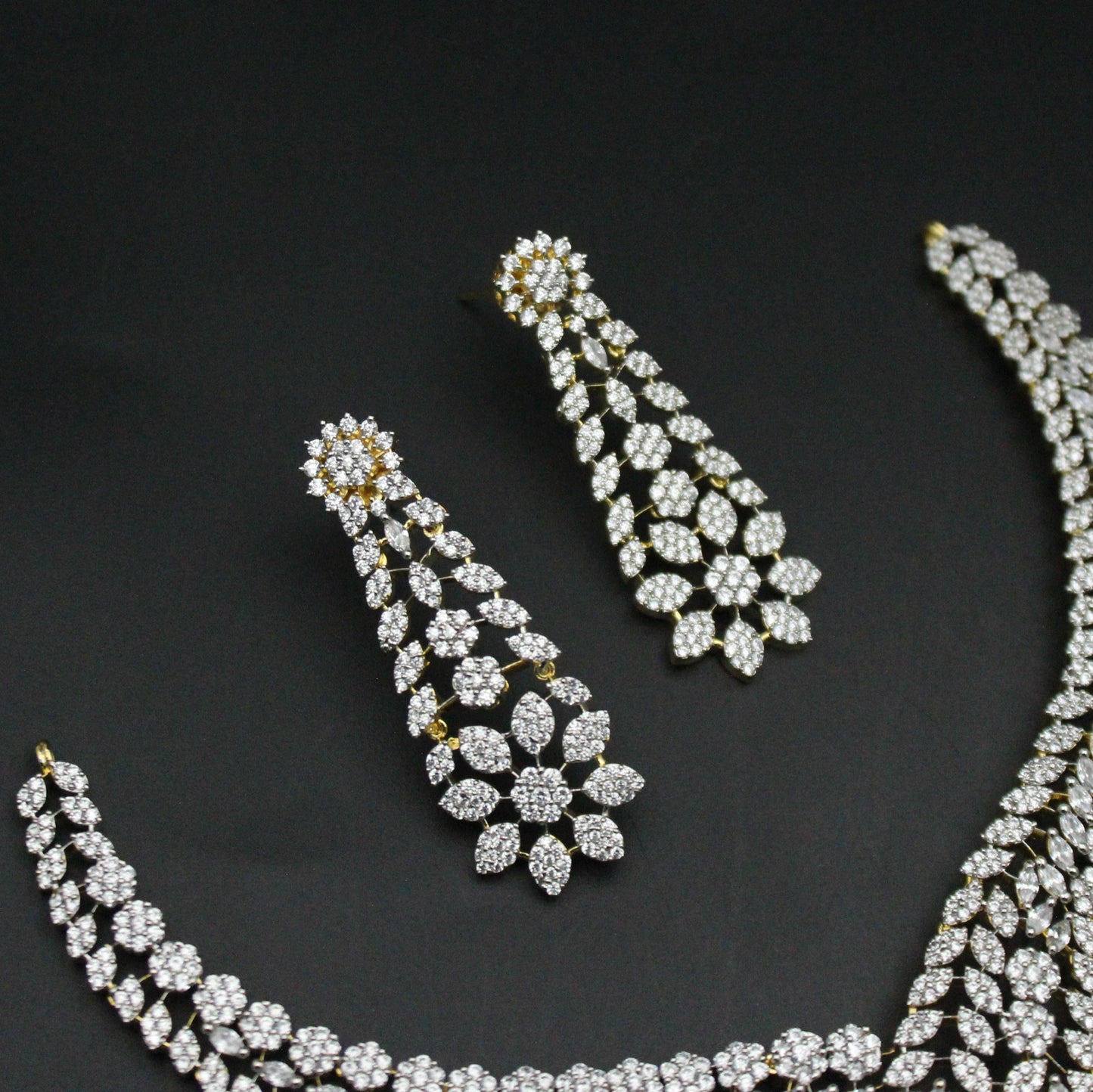 Real diamond look necklace