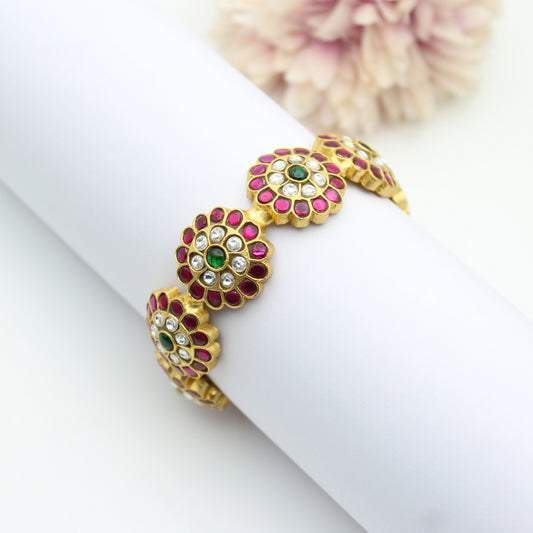 Handmade Jadau Single Bangle 2'4 Size