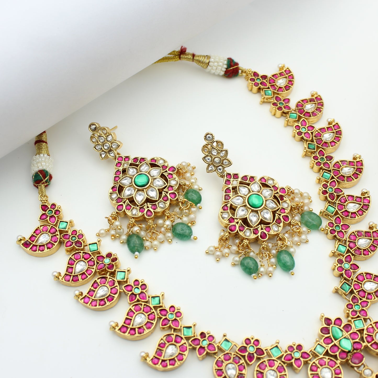 Jadau Mango 2 In 1 Short Necklace