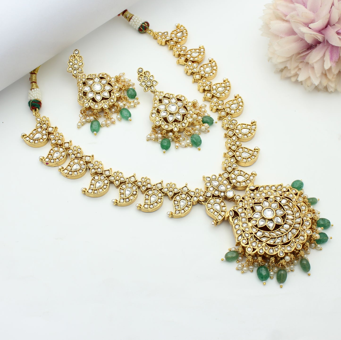Jadau Mango 2 In 1 Short Necklace