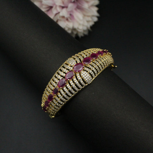 16333 CZ red stone bracelet