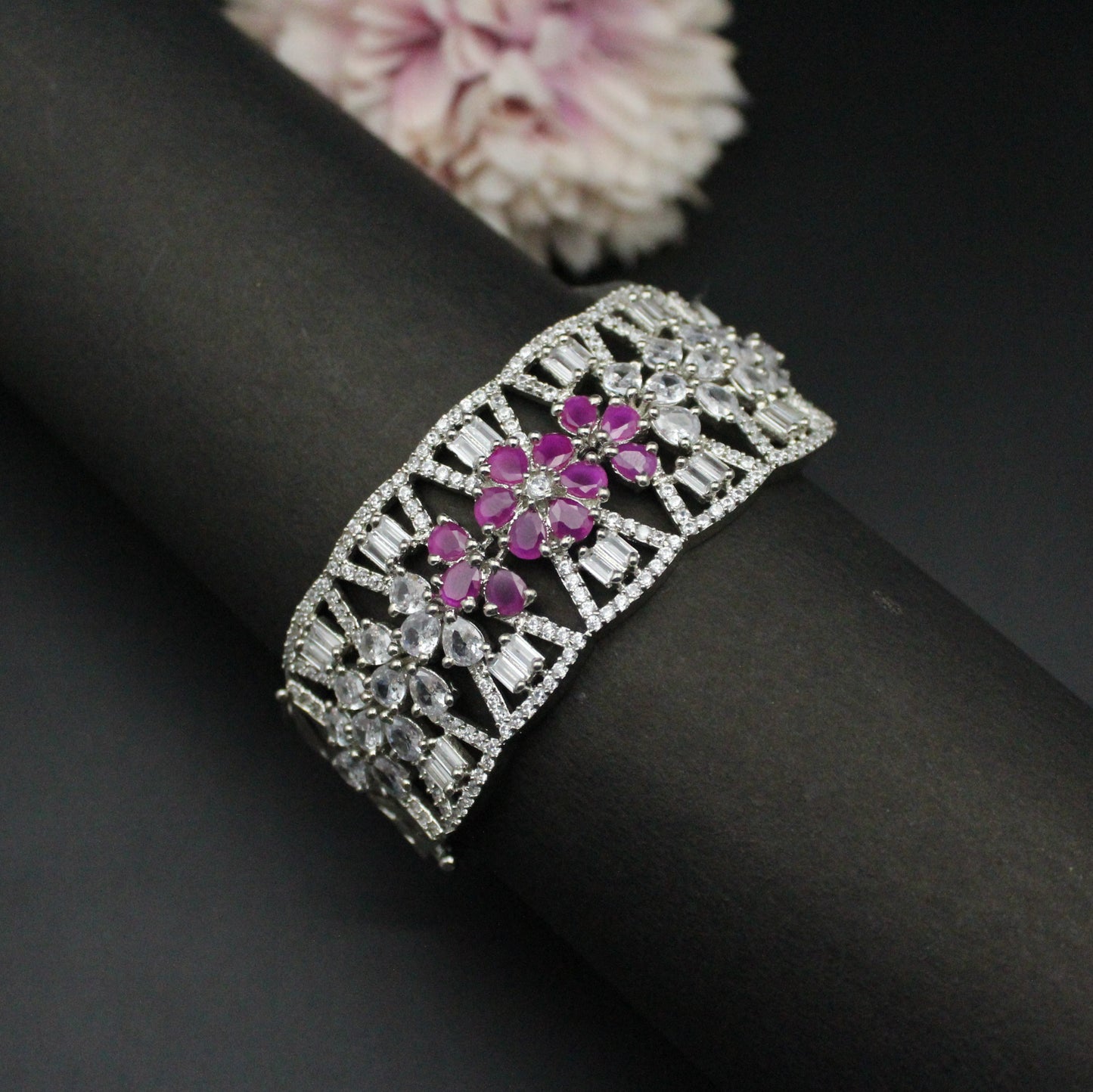 Platinum Ruby colour bracelet
