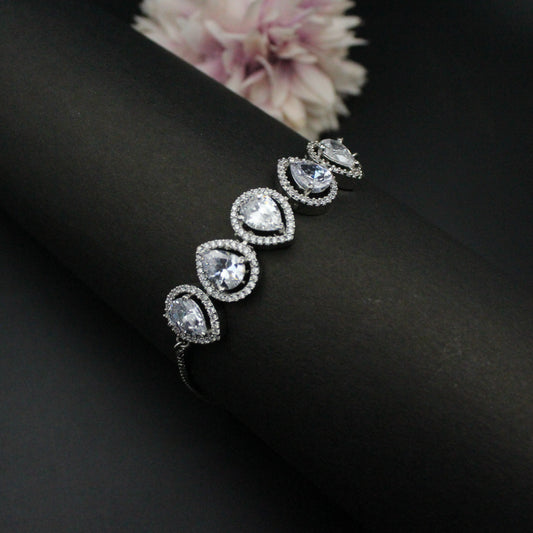 Platinum full white chain bracelet