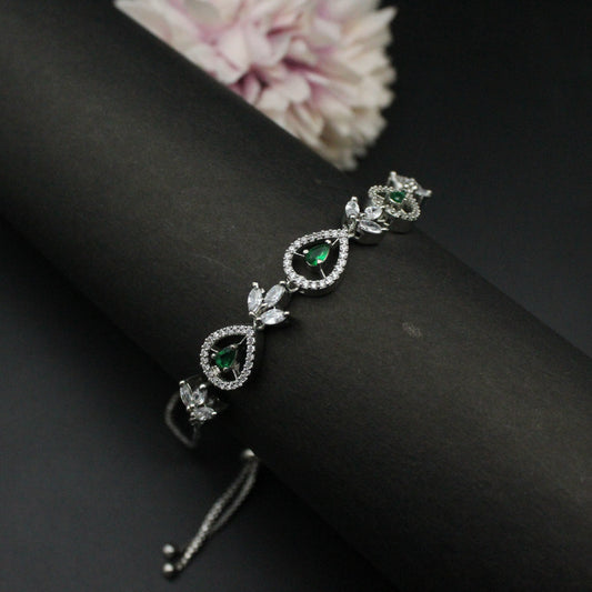 GJ Chain Bracelet Green