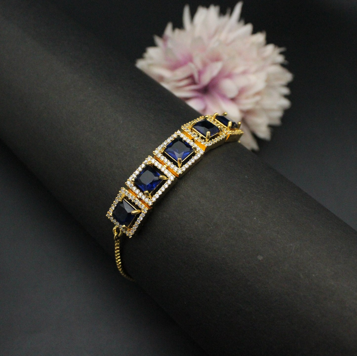 GP blue stone chain bracelet
