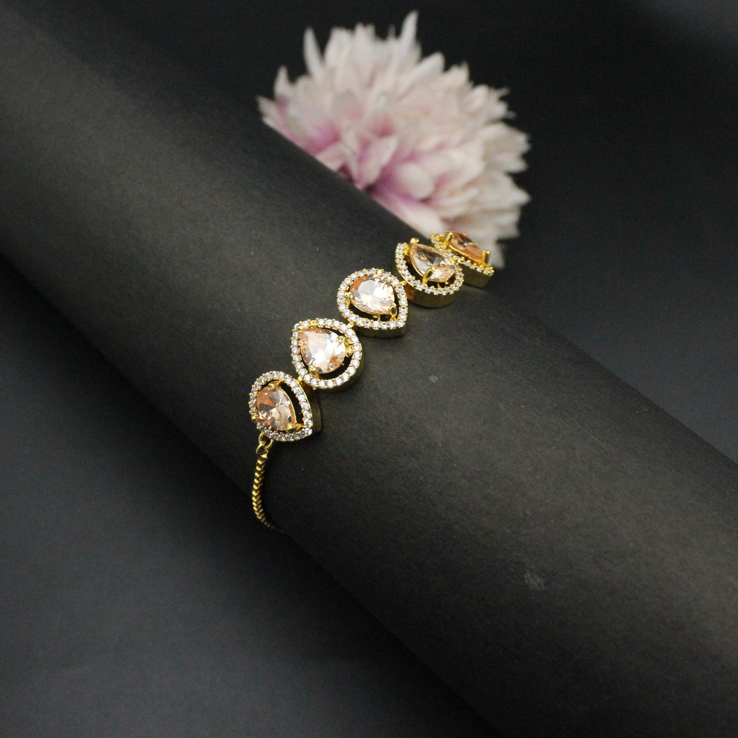 GP Orange stone chain bracelet