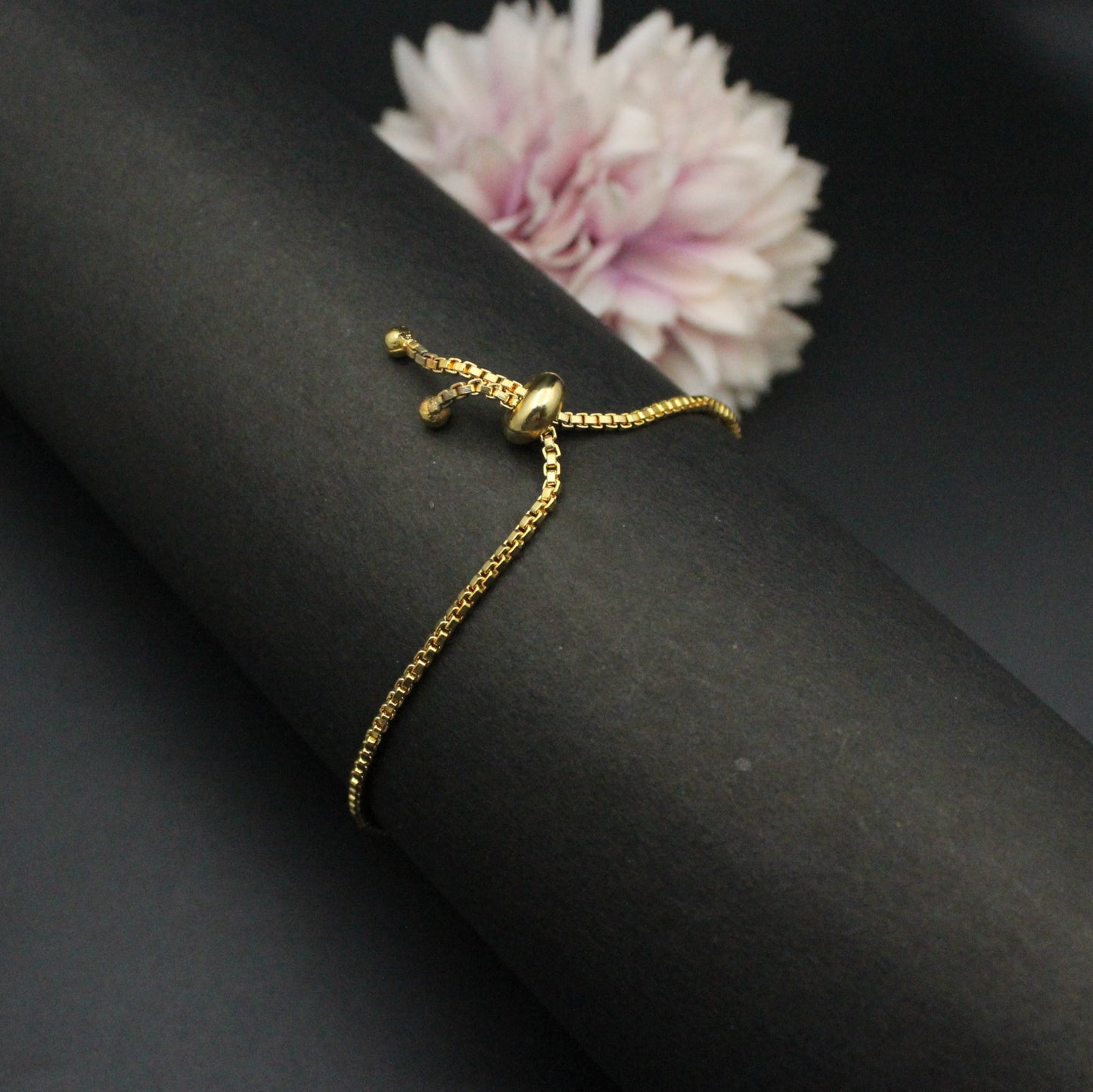 GP green stone chain bracelet