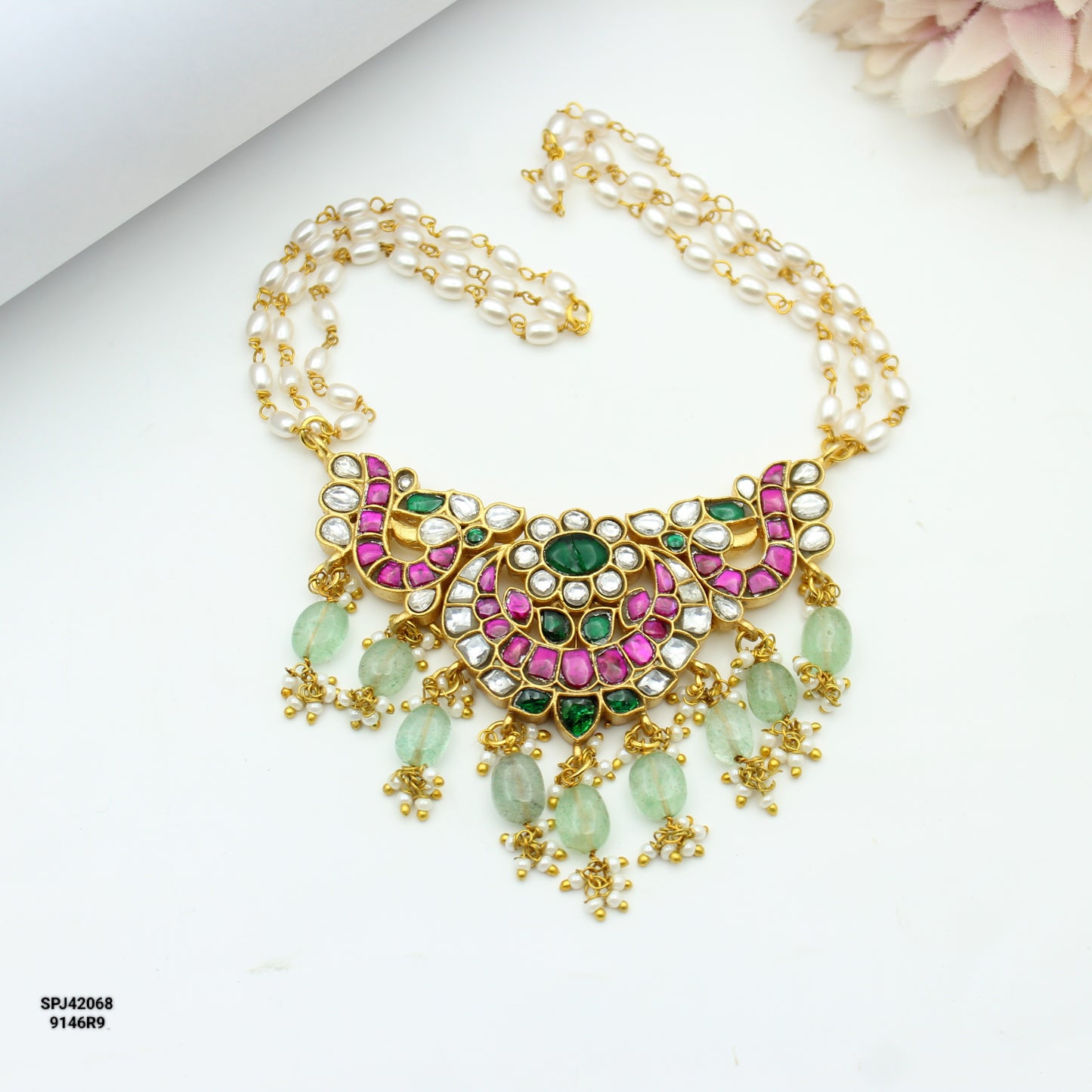 Jadau Peacock Choker