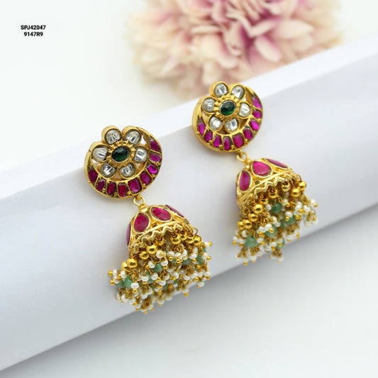 Jadau Multi Stone Jhumki