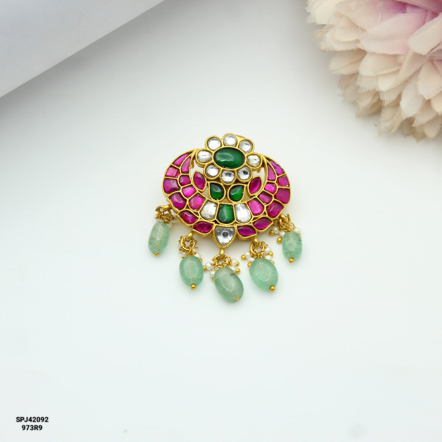 Jadau Flower Pendant