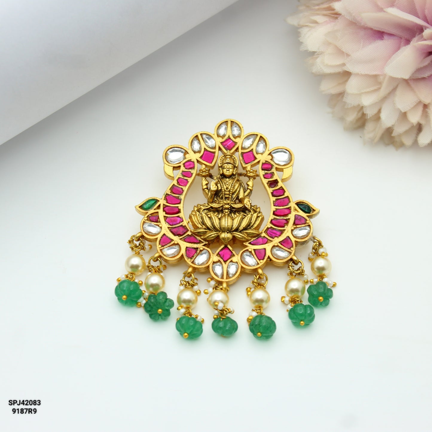 Jadau Laxmi Pendant