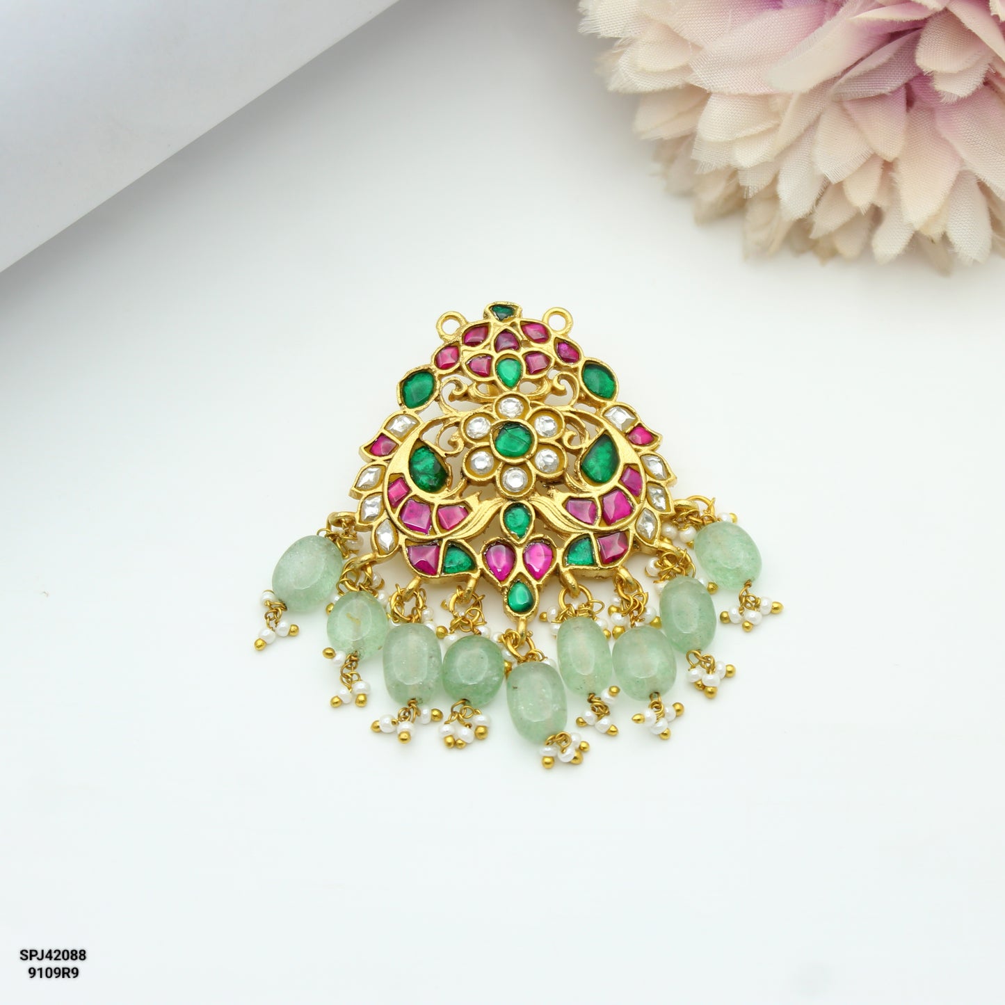 Jadau Flower Pendant