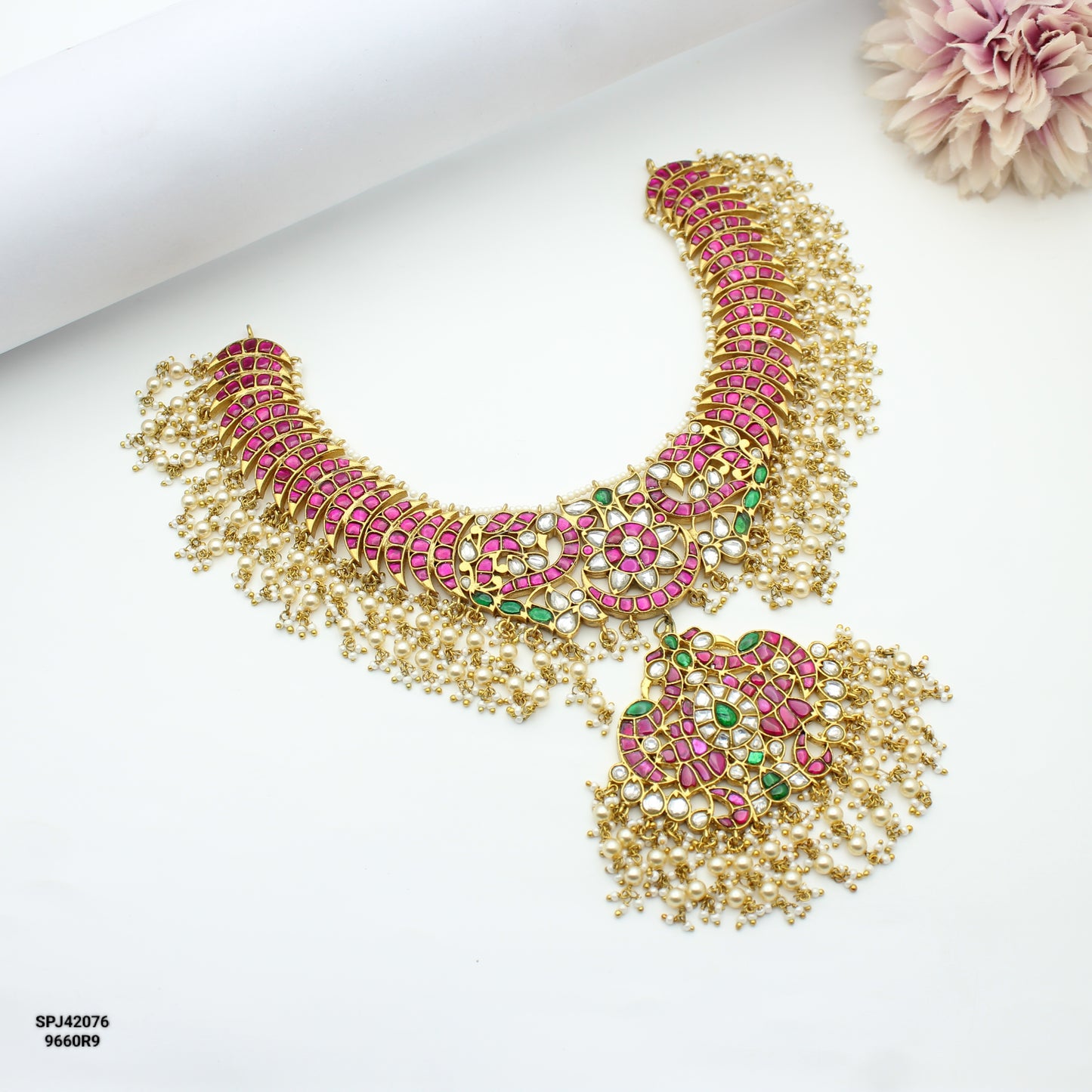 Jadau Peacock Necklace