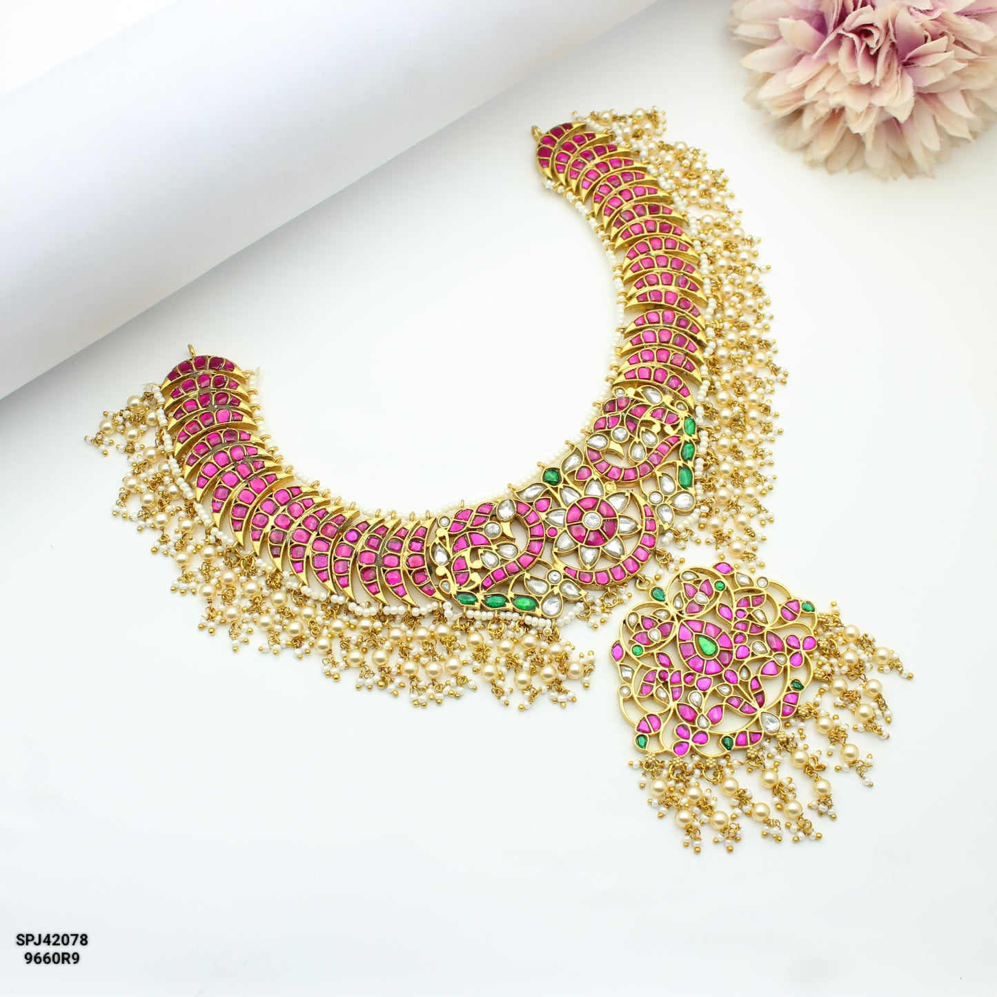 Jadau Peacock Necklace