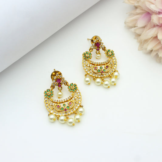Nakshi Chandbali Double Peacock