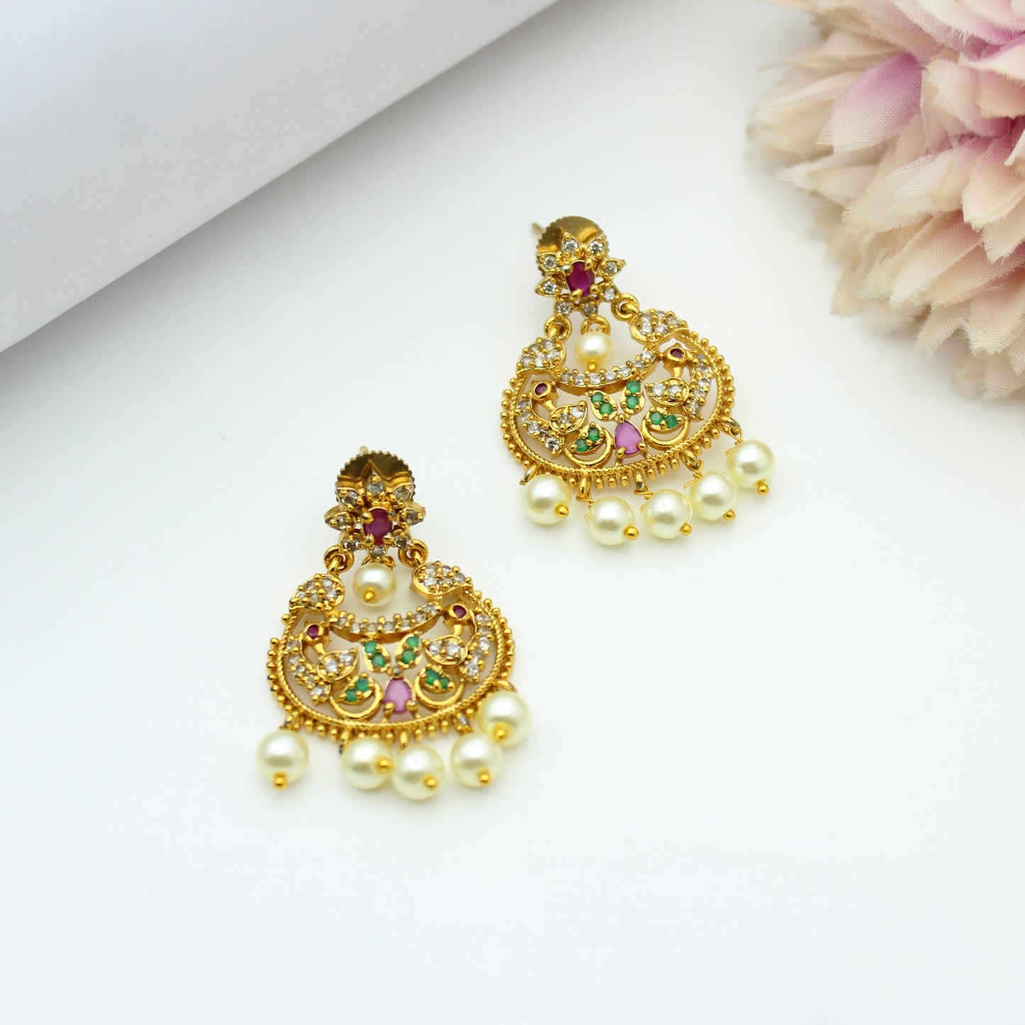 Nakshi Peacock Chandbali