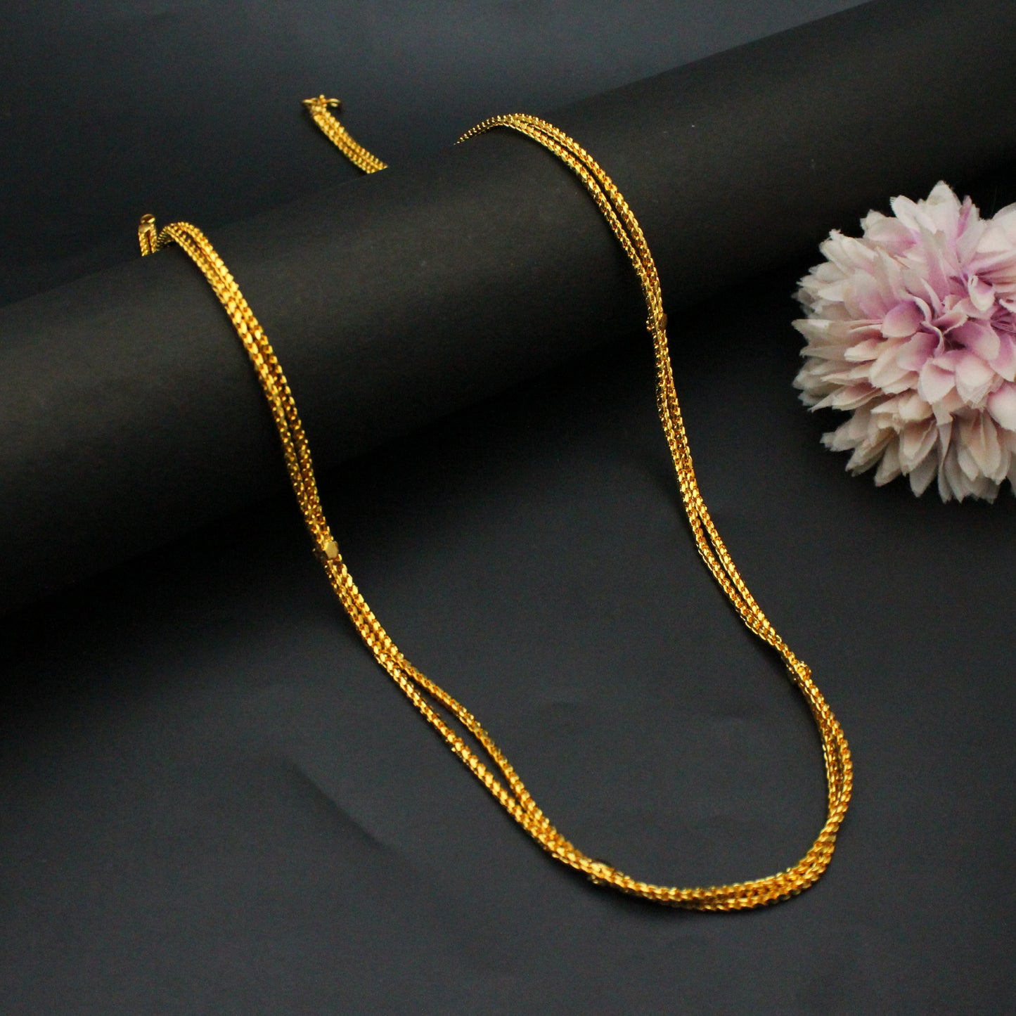 Double Layer Gold Chain 26"