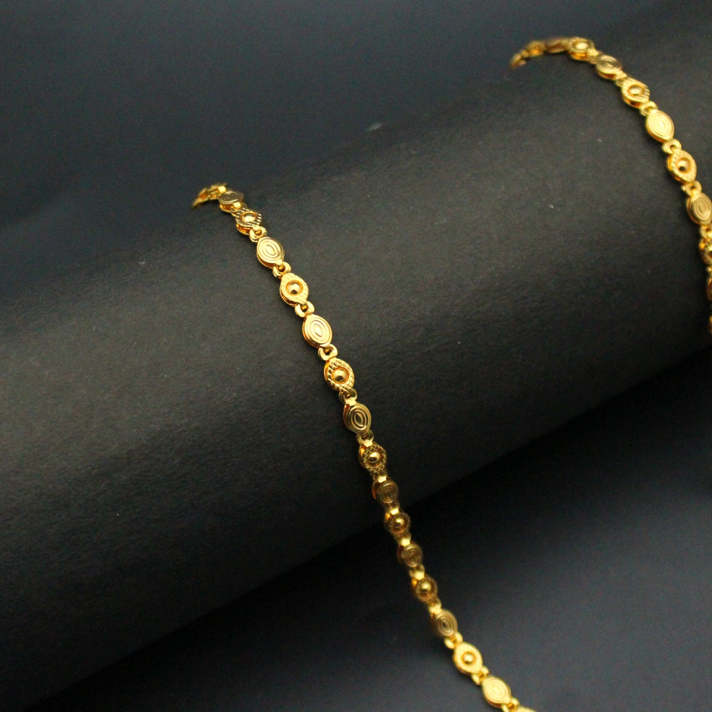 2 Side Oval Gold Chain 24"
