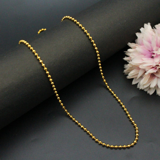 40014 Gold  Balls Chain 24"