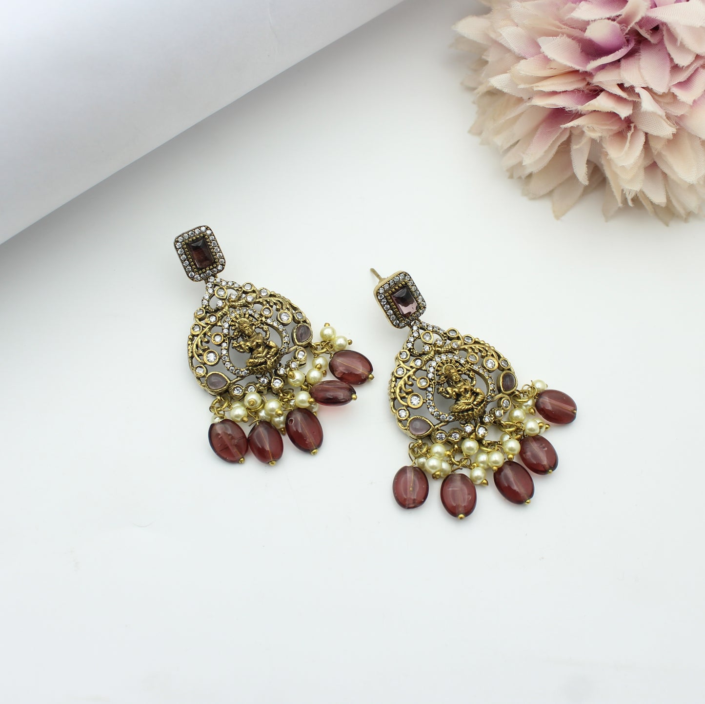 Victorian Necklace Set Red