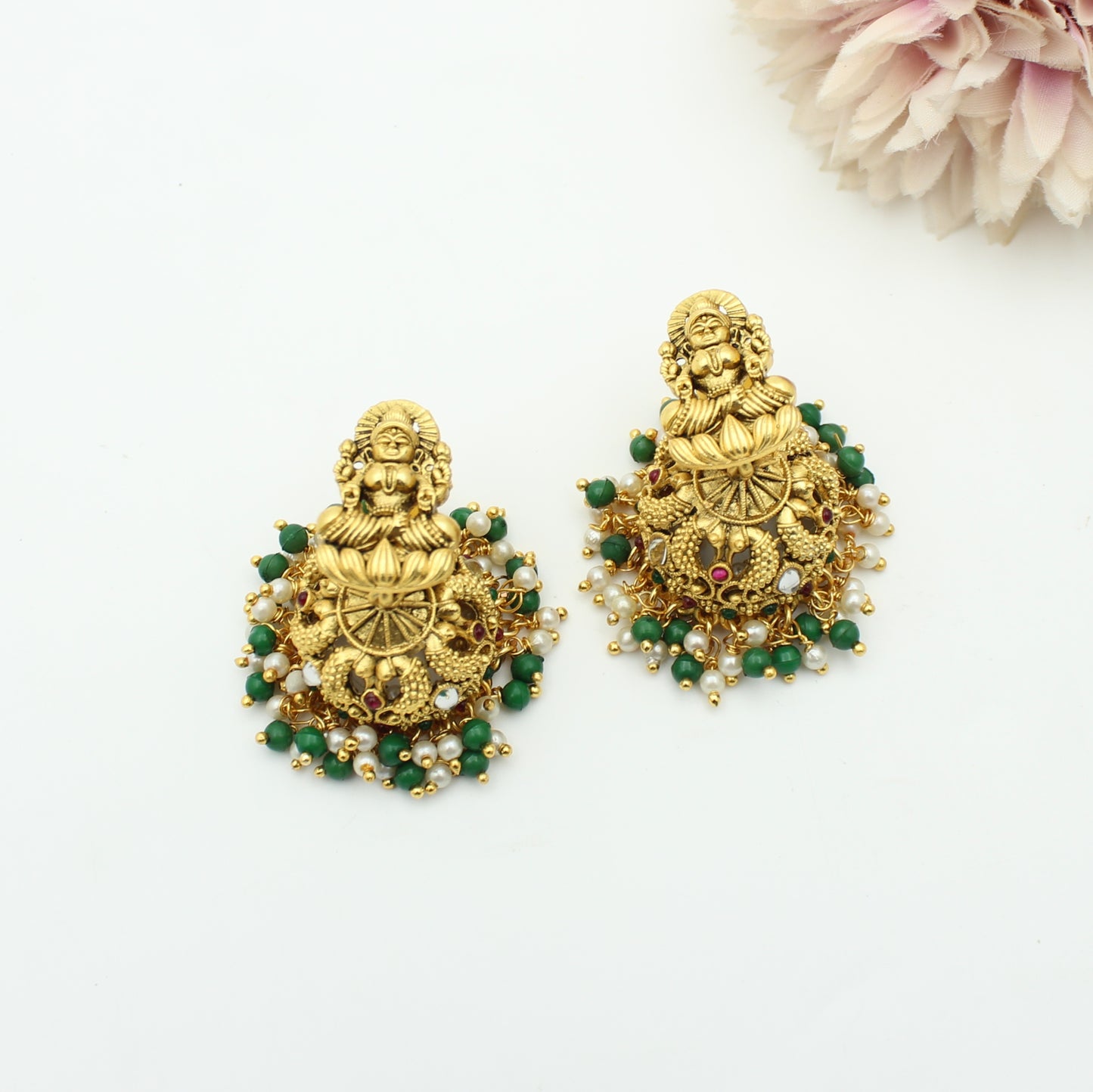 Nakshi Laxmi Peacock Long Necklace Set Multi