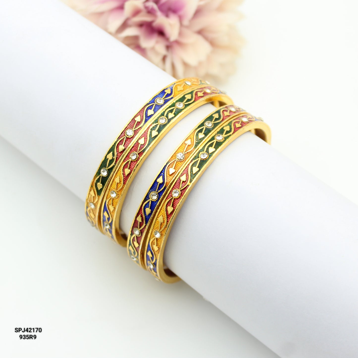 Meena Bangles 4 Pieces