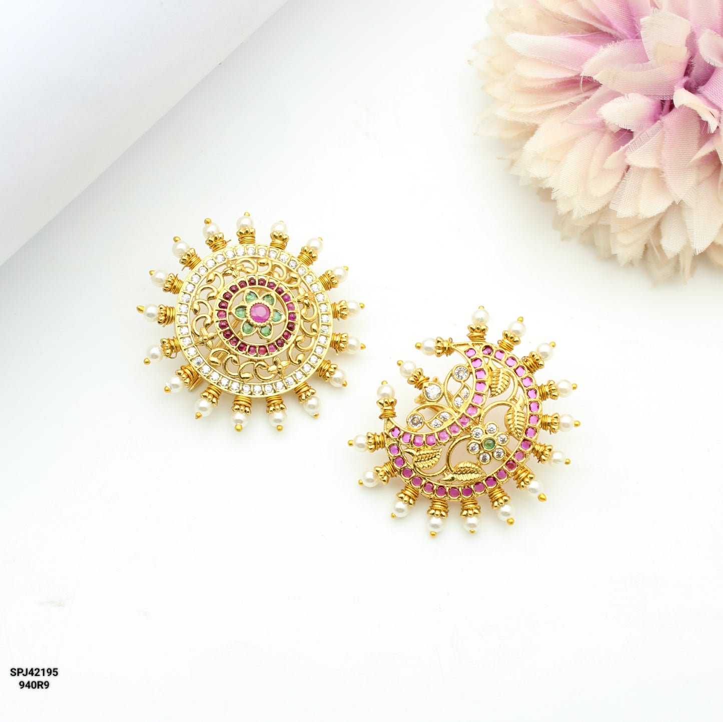 CZ Multi Stone Suryudu & Chandrudu 1.7 Inches