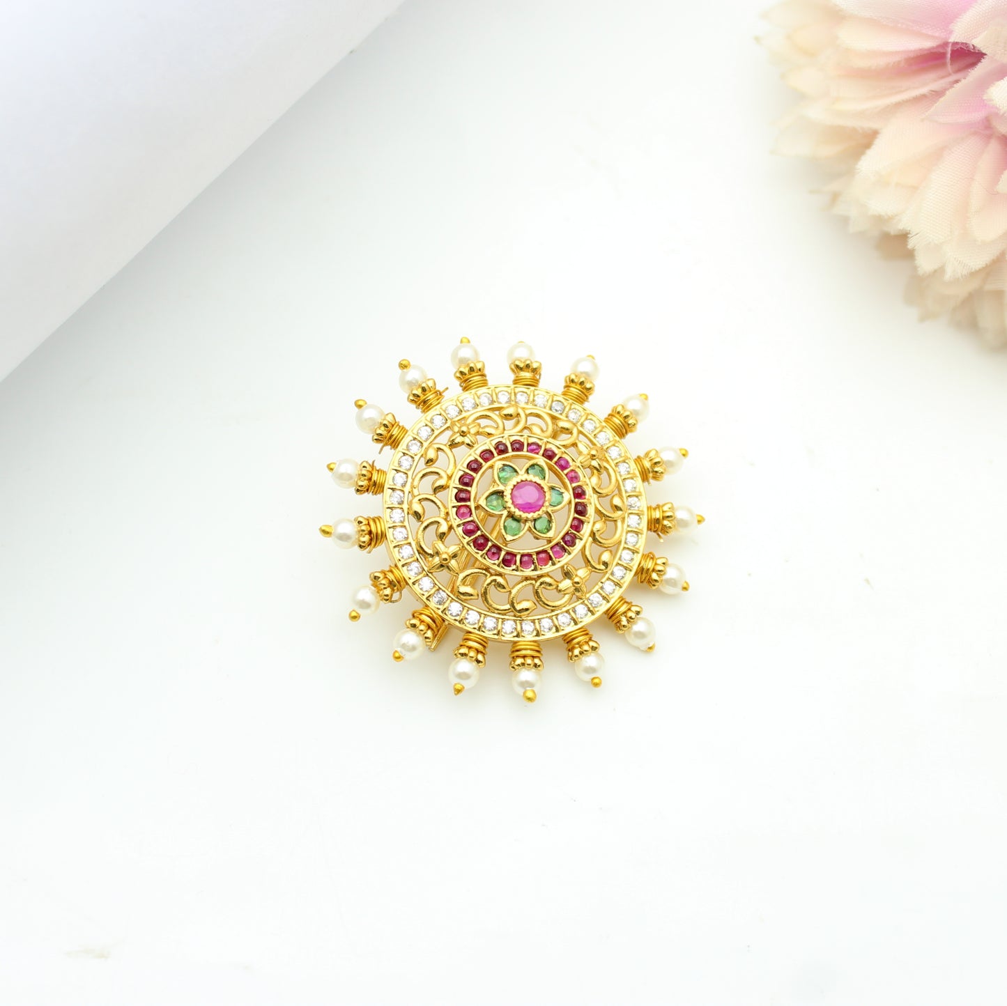 CZ Multi Stone Suryudu & Chandrudu 1.7 Inches