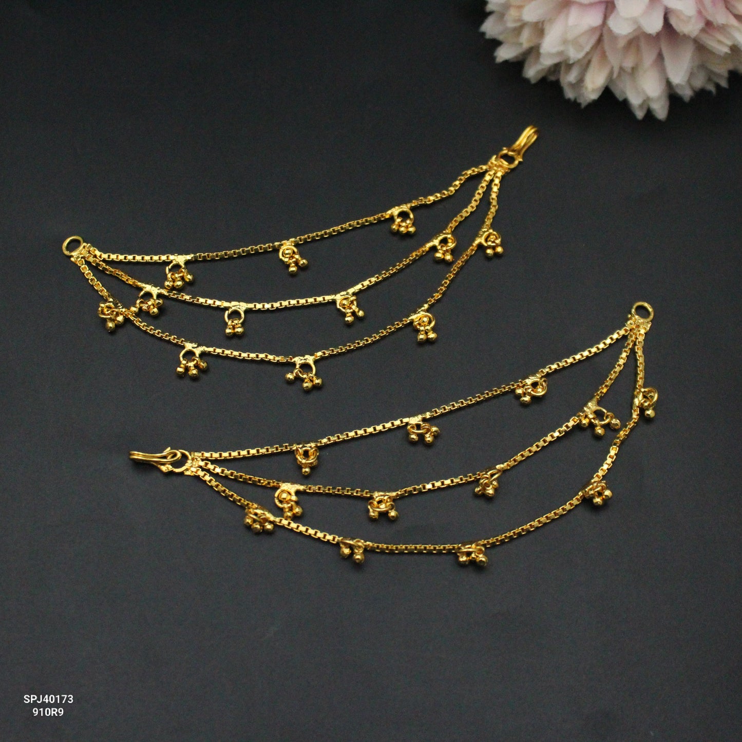 40173 Small Size Champaswaralu Golden Balls (4.6 Inches)