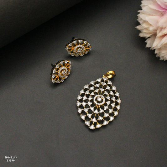 42243 GJ White Pendant Set