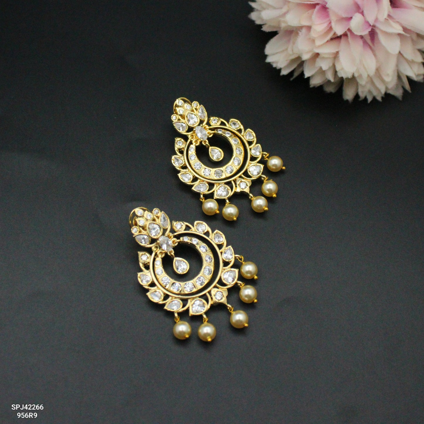 42266 Uncut Stone Chandbali
