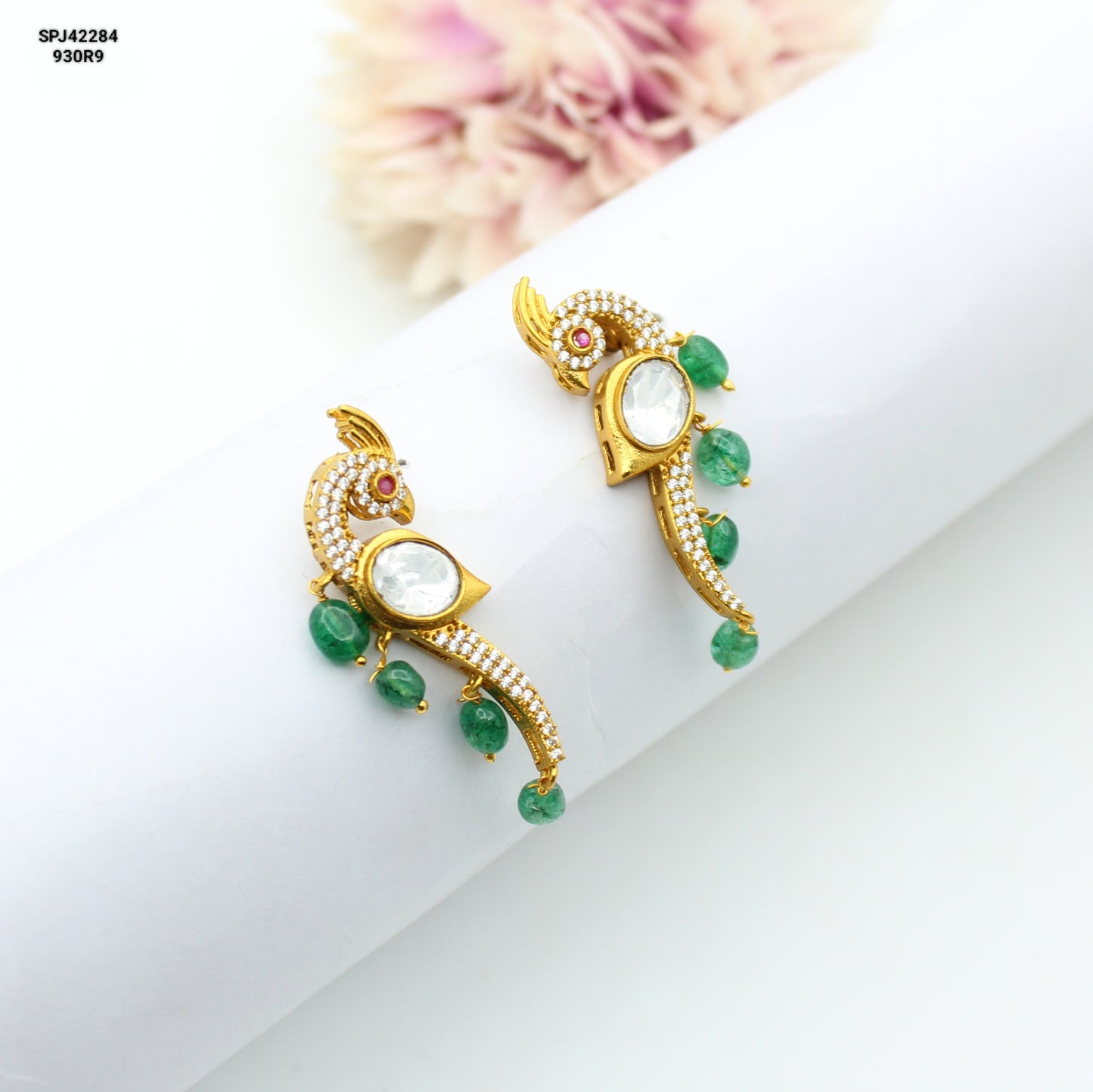 42284 Moissanite Parrot Earrings