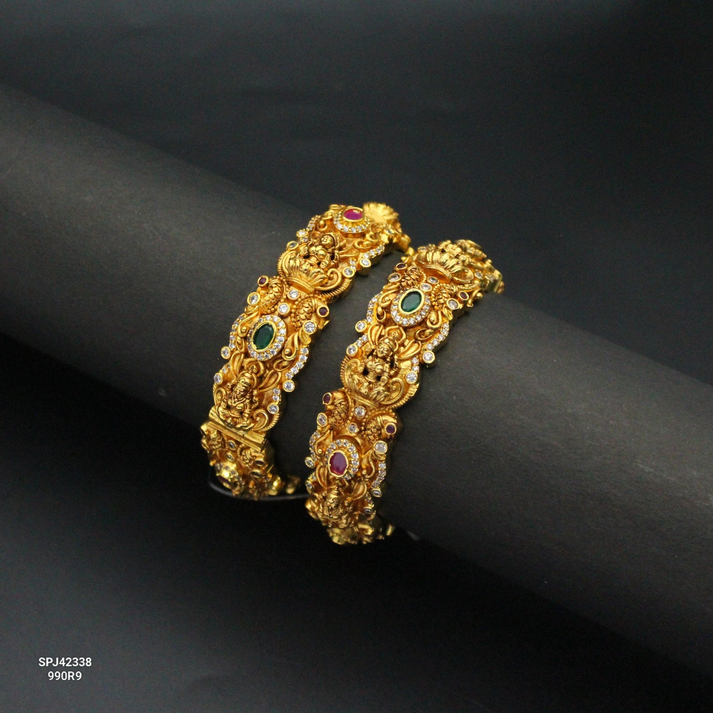 42338 Nakshi Bangles Multi Oval  Openable