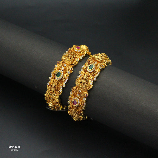 42338 Nakshi Bangles Multi Oval  Openable