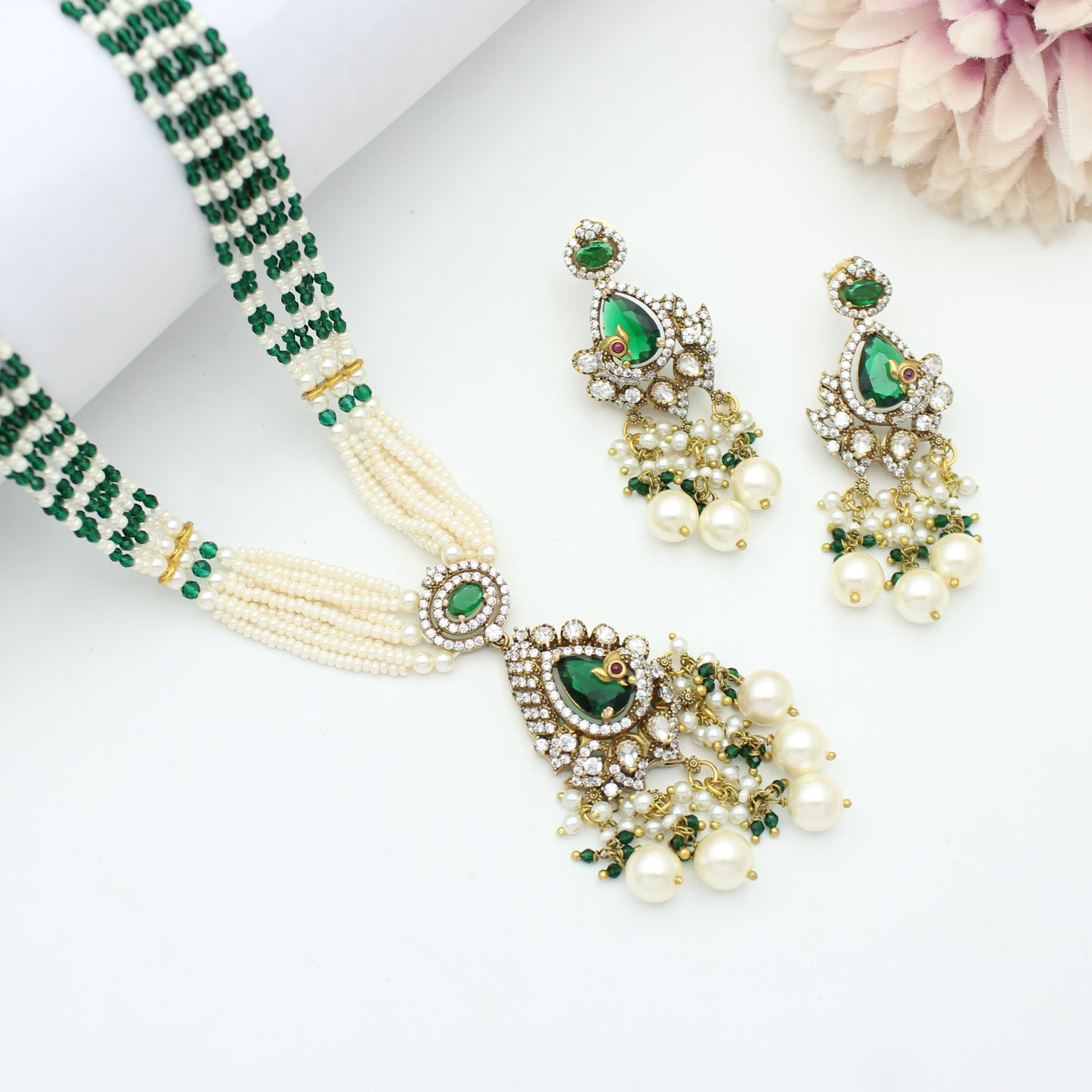 42323 Victorian Moissanite Green