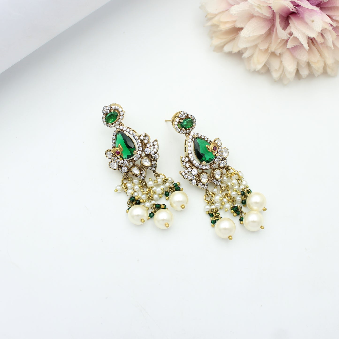 42323 Victorian Moissanite Green