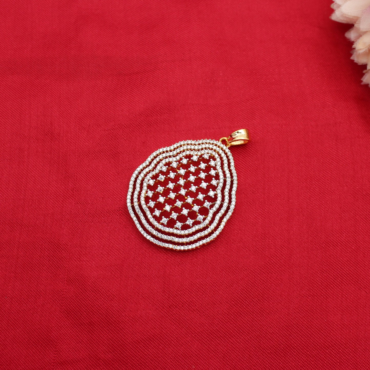 42307 Diamond Look Pendant Set