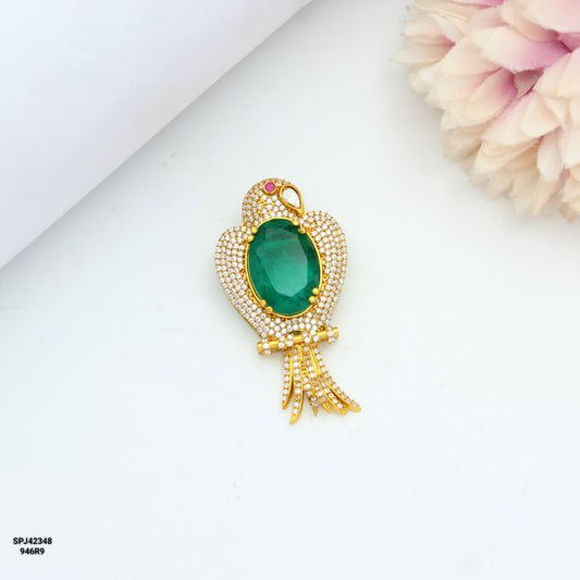 42348 Garuda Brooch With Duplet Stone