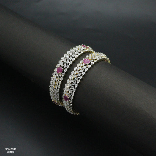 42380 GJ Ruby Diamond Look Bangles