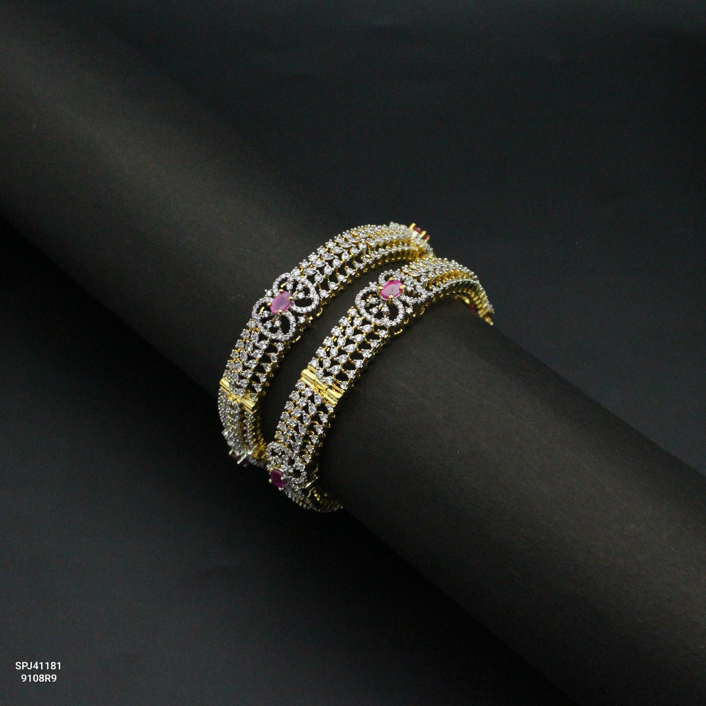 41181 GJ Ruby Openable Bangles