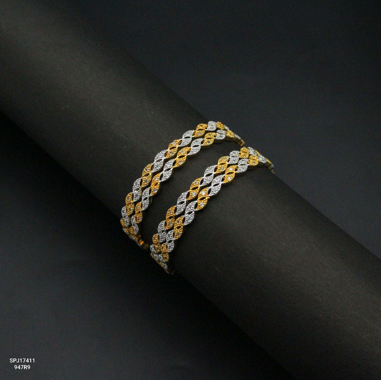 17411 Gold Polish Bangles 4 Pieces