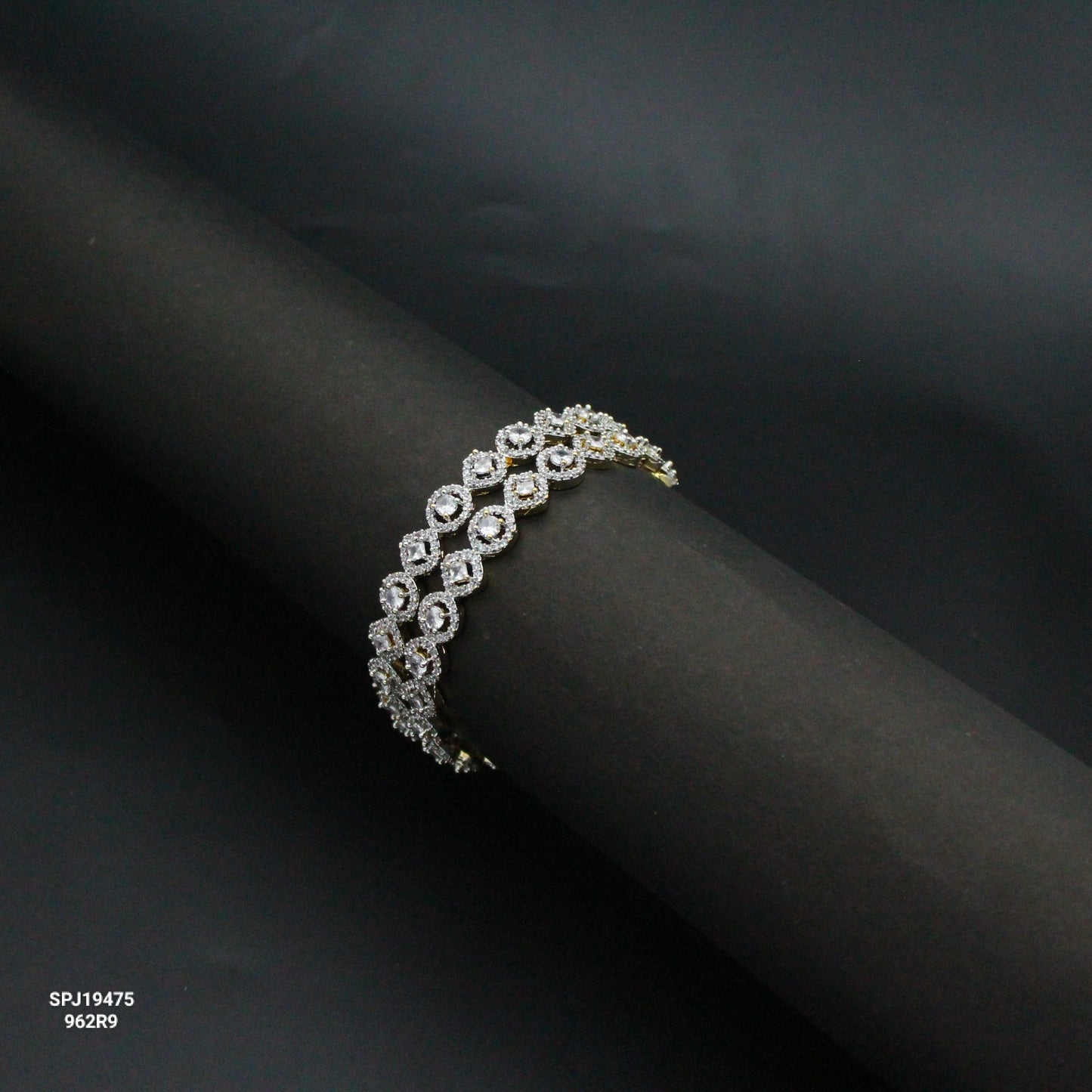 GJ Double tone Diamond look bangles