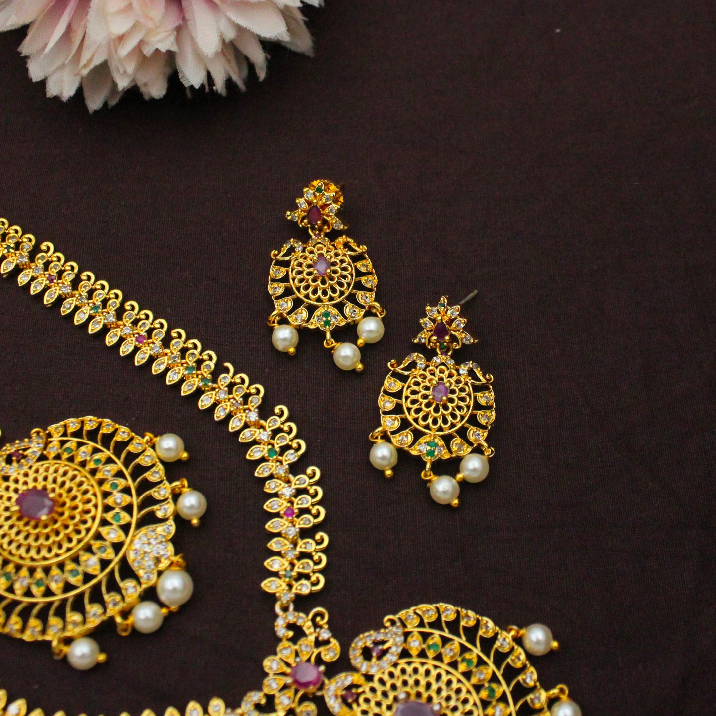 21548 Multi Stone Combo Necklace Set