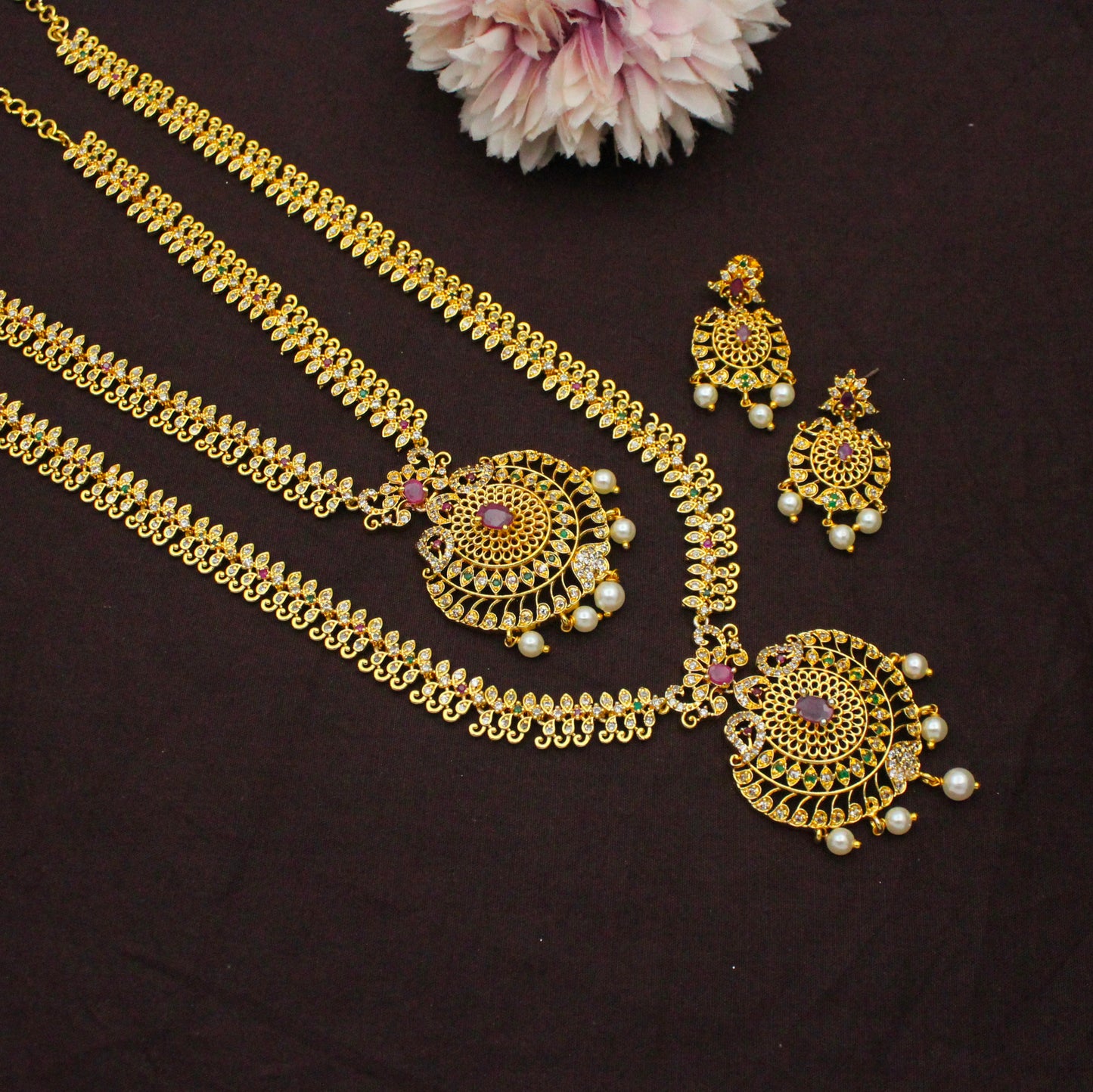 21548 Multi Stone Combo Necklace Set